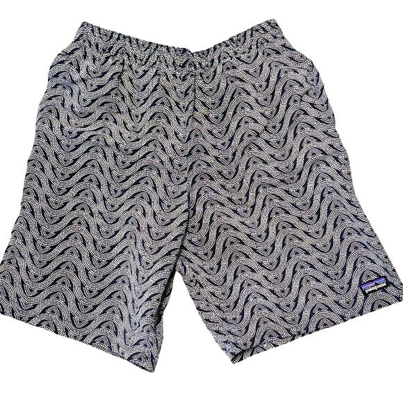 Patagonia Other - Patagonia Boys XL Swim Trunks Navy White Wave Print Youth Baggies Shorts